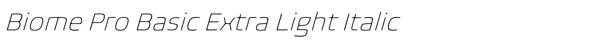 Biome Pro Basic Extra Light Italic image